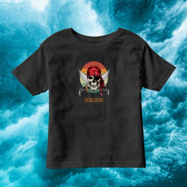Pour Les Tous Petits T-shirt bébé pirate (Personalized Kids Pirate Name Shirt)