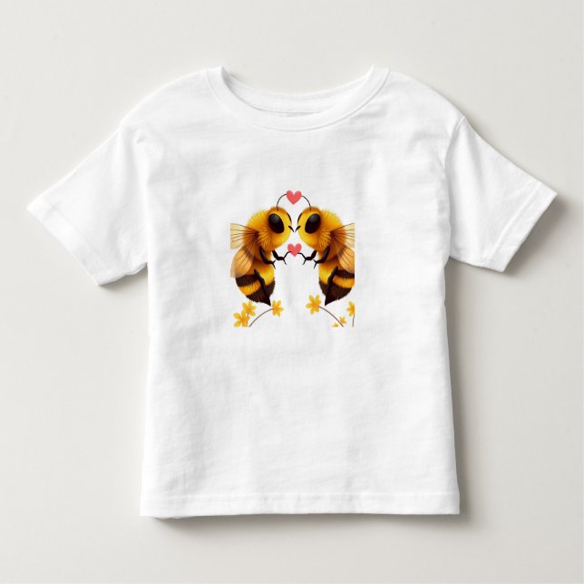 Pour Les Tous Petits T-shirt "BEES IN LOVE"-Toddler Fine Jersey (Devant)