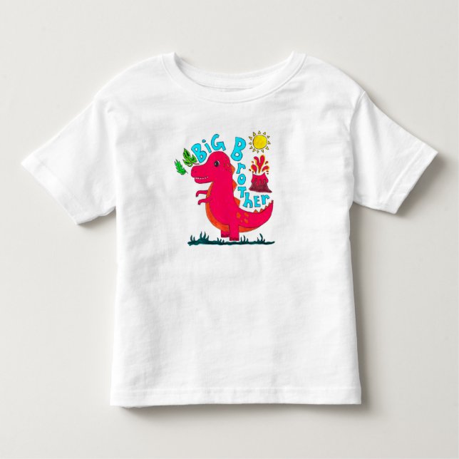 Pour Les Tous Petits T-shirt "Big Brother" Dinosaur Toddler (Devant)