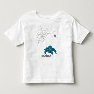 Pour Les Tous Petits T-shirt bleu d'enfants d'araignée et de mouche