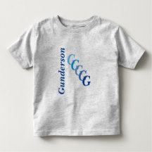 T-shirt - BlueName et initiales décalées
