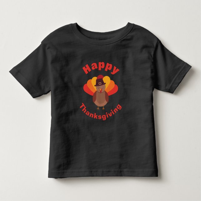 Pour Les Tous Petits T-shirt bon thanksgiving Turquie (Devant)