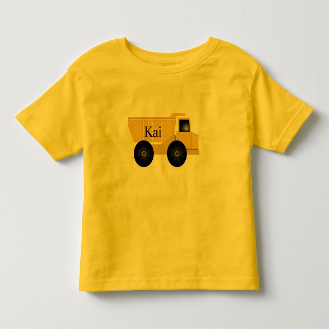 Pour Les Tous Petits T-shirt Camion Kai Yellow Dump (Devant)