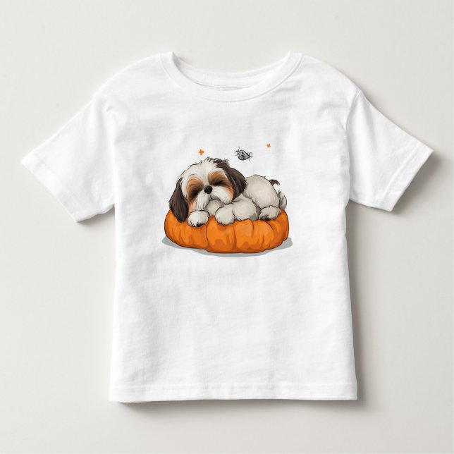 Pour Les Tous Petits T-shirt Chih Tzu Sleeping Puppy (Devant)