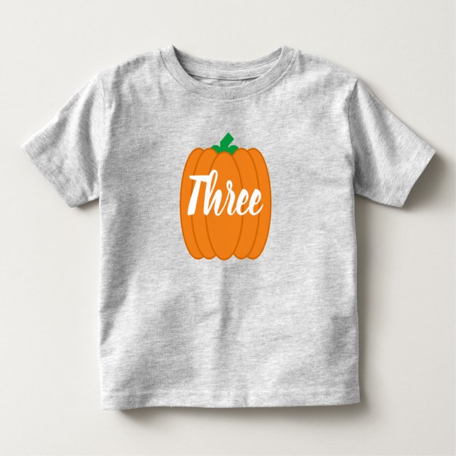 Pour Les Tous Petits T-shirt citrouille 3e anniversaire Toddler (Devant)