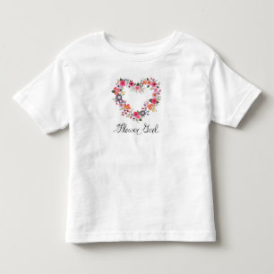 Pour Les Tous Petits T-shirt Coeur Blushing Flower Girl