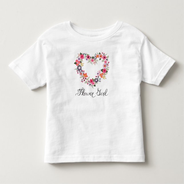 Pour Les Tous Petits T-shirt Coeur Blushing Flower Girl (Devant)