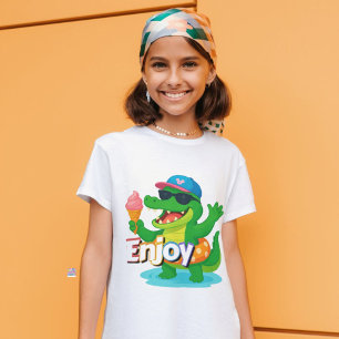 Pour Les Tous Petits T-Shirt cool Gator Summer Vibes - Profitez de la v