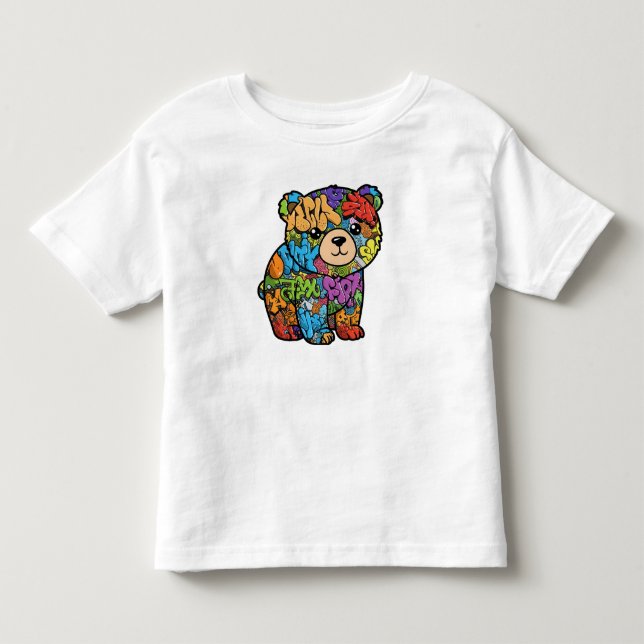 Pour Les Tous Petits T-shirt cool Graffiti Bear Kids' (Devant)