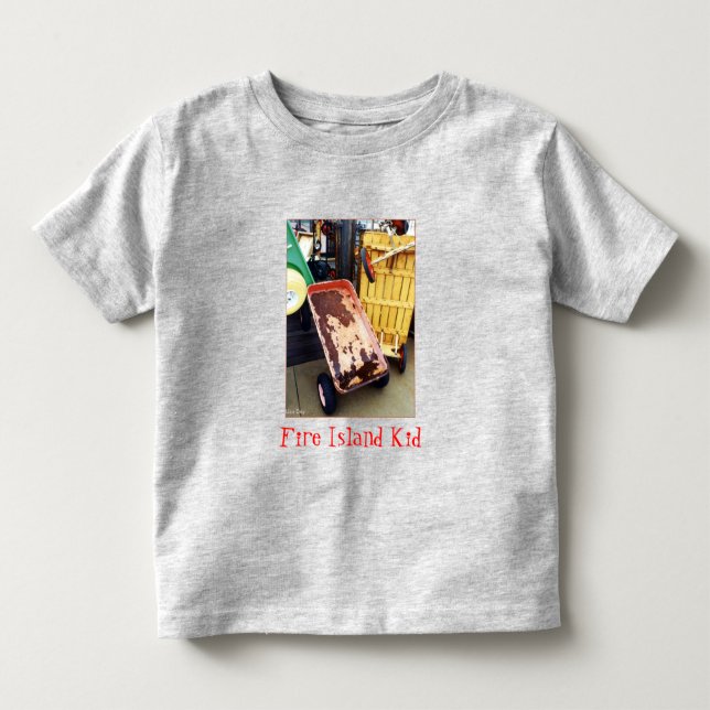 Pour Les Tous Petits T-shirt couleur Wagons couleur 'Fire Island Kid' (Devant)