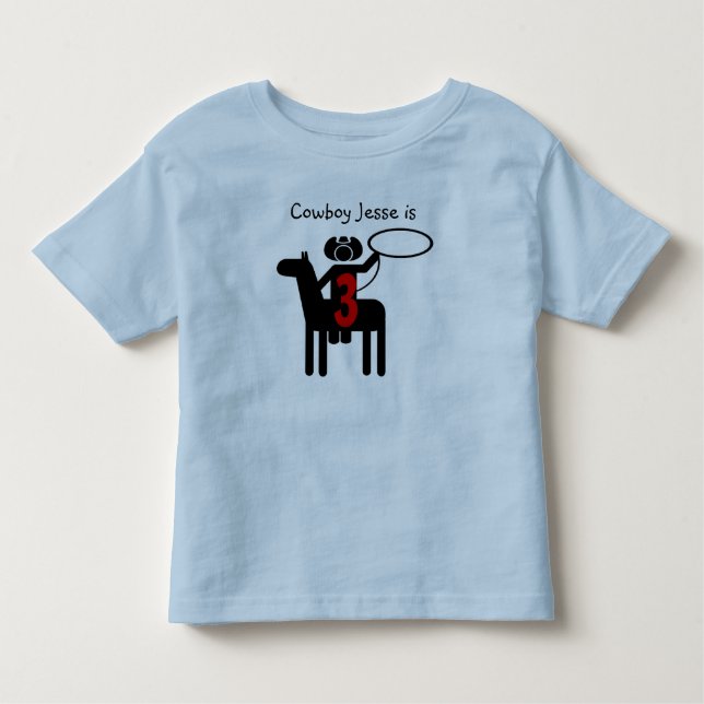 Pour Les Tous Petits T-shirt Cowboy Personnalisable Anniversaire (Devant)