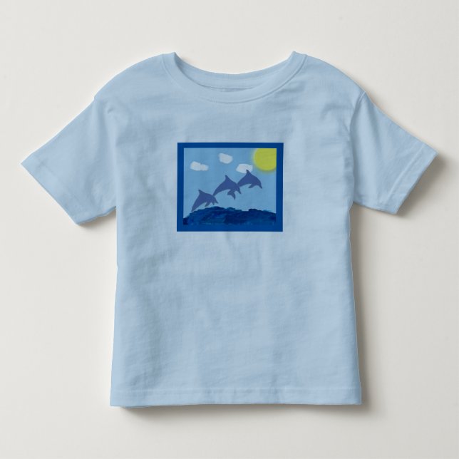 Pour Les Tous Petits T-shirt customisé de dauphin (Devant)