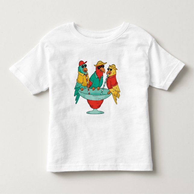 Pour Les Tous Petits T-shirt Cute Parrot Design (Devant)