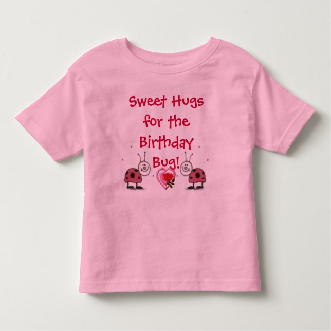 Pour Les Tous Petits T-shirt d'anniversaire de coccinelle d'enfants (Devant)