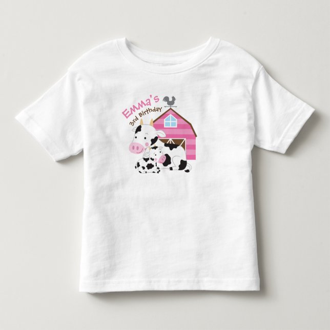 Pour Les Tous Petits T-shirt d'anniversaire de la ferme (Devant)