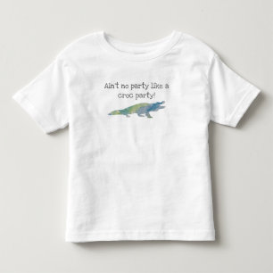 Pour Les Tous Petits T-shirt d'anniversaire de la peinture de crocodile