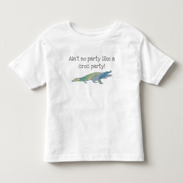 Pour Les Tous Petits T-shirt d'anniversaire de la peinture de crocodile (Devant)