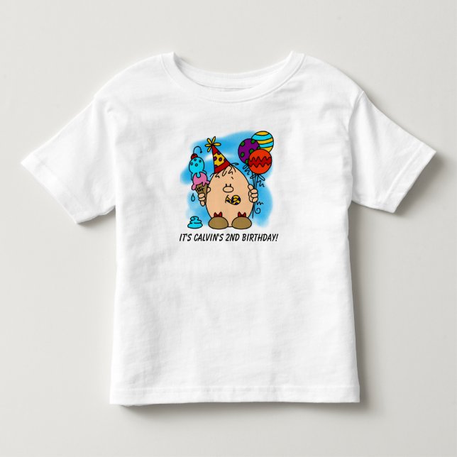 Pour Les Tous Petits T-shirt d'anniversaire Eggbert personnalisable (Devant)