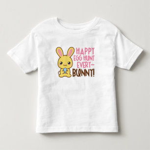 Pour Les Tous Petits T-shirt d'art de mot de lapin de chasse à oeuf de