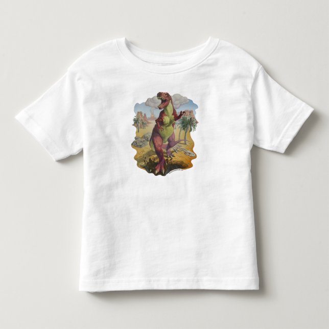 Pour Les Tous Petits T-shirt de blanc de dinosaure de Tyrannosaurus (Devant)