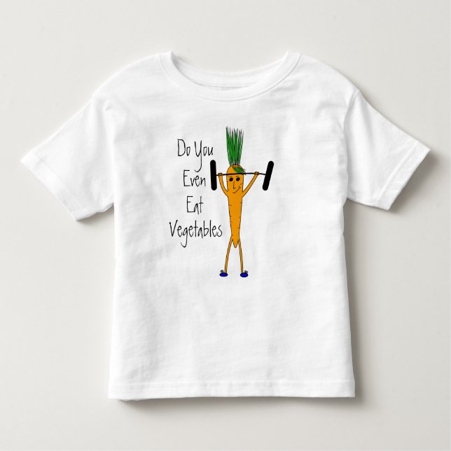 Pour Les Tous Petits T-shirt de carotte d'haltérophilie d'enfant en bas (Devant)