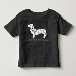 Pour Les Tous Petits T-shirt de chien de teckel d'enfant en bas âge
