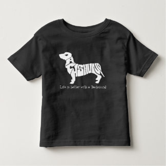 Pour Les Tous Petits T-shirt de chien de teckel d'enfant en bas âge