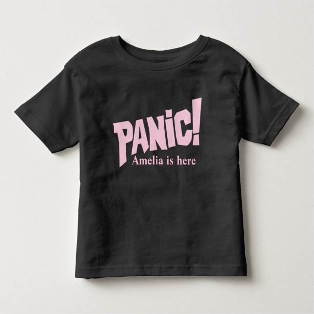Pour Les Tous Petits T-shirt de filles à la panique (Devant)