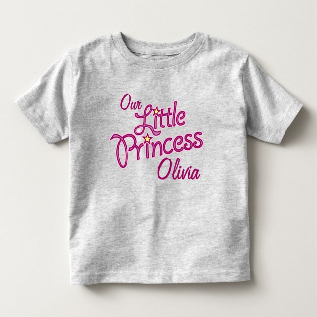 Pour Les Tous Petits T-shirt de filles de notre petite princesse (Devant)