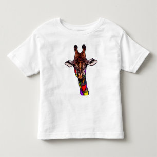 Pour Les Tous Petits T-shirt de girafe d'arc-en-ciel