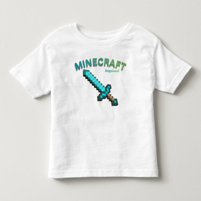 Pour Les Tous Petits T-Shirt de jeu Minecraft Inspiré Pixel Sword (Devant)