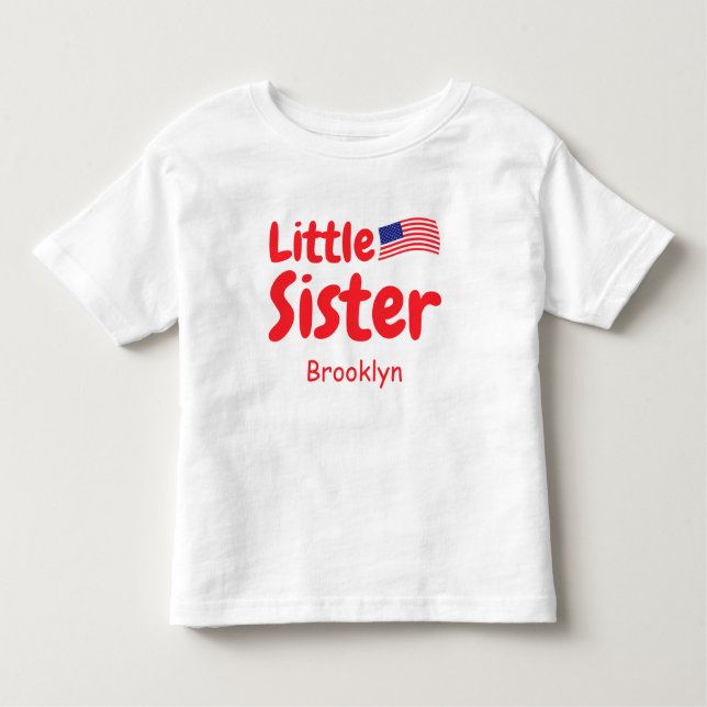 Pour Les Tous Petits T-shirt de la petite soeur USA (Devant)