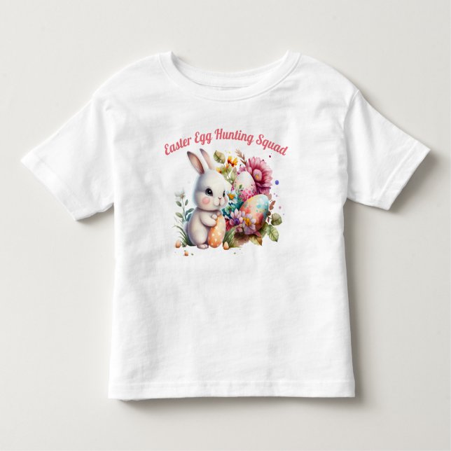 Pour Les Tous Petits T-shirt de l'équipe de chasse aux oeufs de Pâques (Devant)
