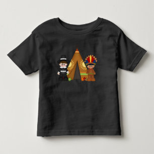 Pour Les Tous Petits T-shirt de l'indien Pèlerin de Thanksgiving unise