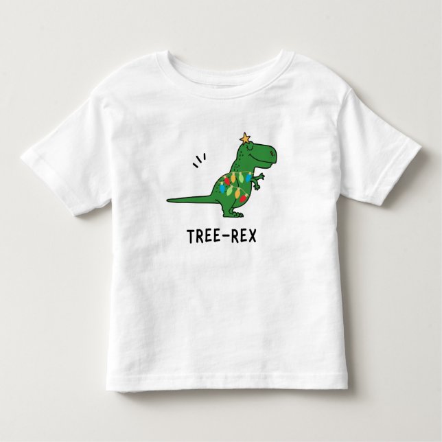 Pour Les Tous Petits T-shirt de Noël Arbre-Rex drôle (Devant)
