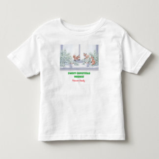 Pour Les Tous Petits T-shirt de Noël familial - Cosy Winter Fox Scene