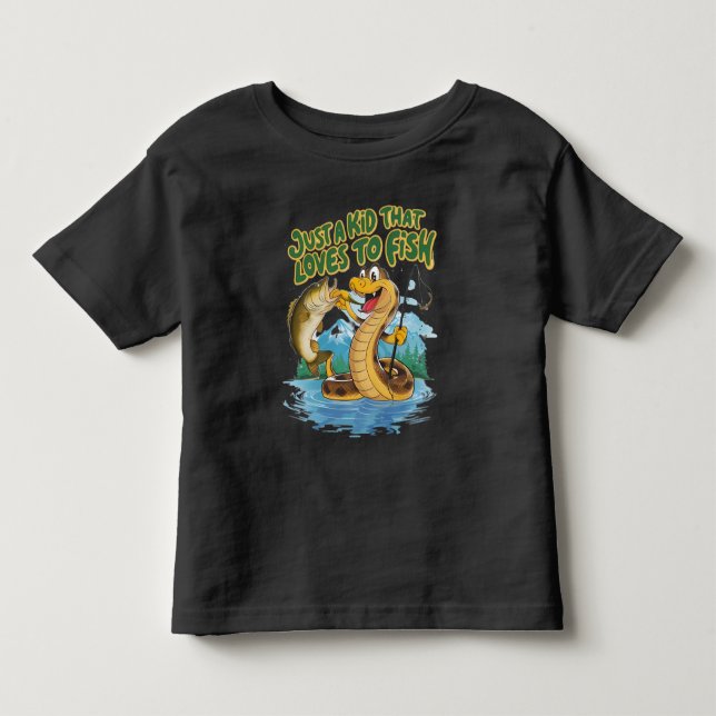 Pour Les Tous Petits T-shirt de serpent et de poisson (Devant)