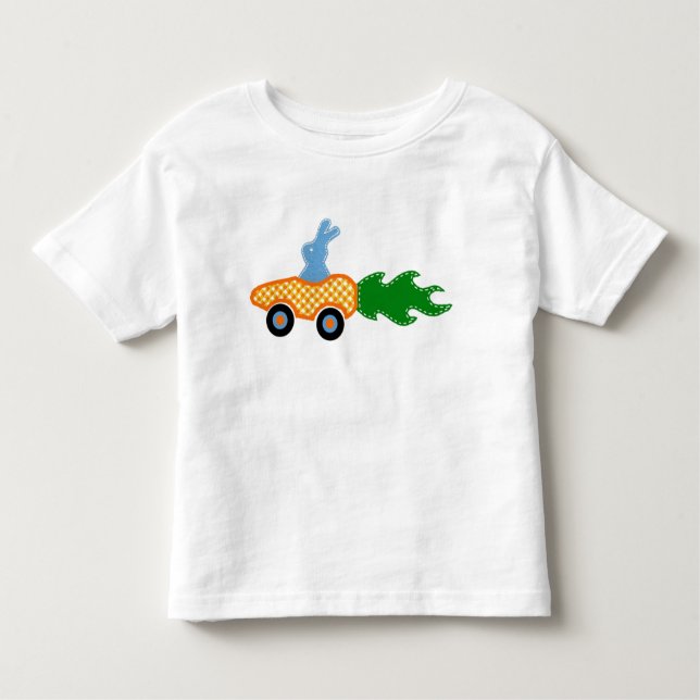 Pour Les Tous Petits T-shirt de voiture de carotte de lapin (Devant)