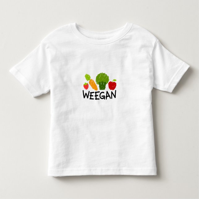 Pour Les Tous Petits T-shirt de Weegan d'enfant en bas âge - lumière (Devant)