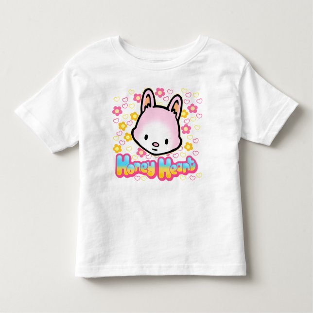 Pour Les Tous Petits T-shirt d'enfant en bas âge de coeur de miel (Devant)