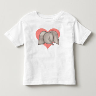 Pour Les Tous Petits T-shirt d'enfant en bas âge de coeur d'éléphant