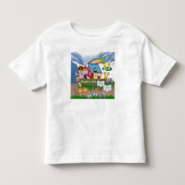 Pour Les Tous Petits T-shirt d'enfant en bas âge de l'arche de Noé (Devant)