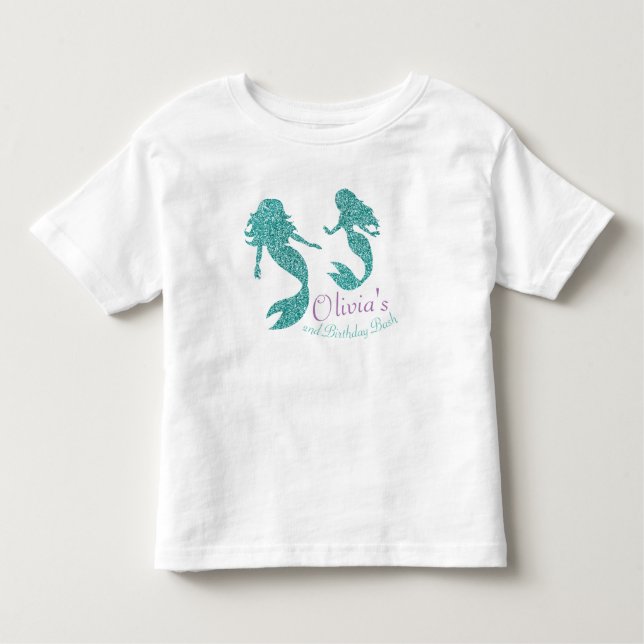 Pour Les Tous Petits T-shirt d'enfant en bas âge de sirène avec le (Devant)