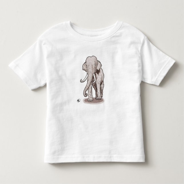 Pour Les Tous Petits T-shirt d'enfant en bas âge d'éléphant de (Devant)