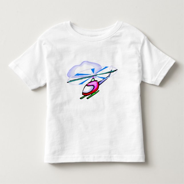 Pour Les Tous Petits T-shirt d'hélicoptère de bande dessinée (Devant)