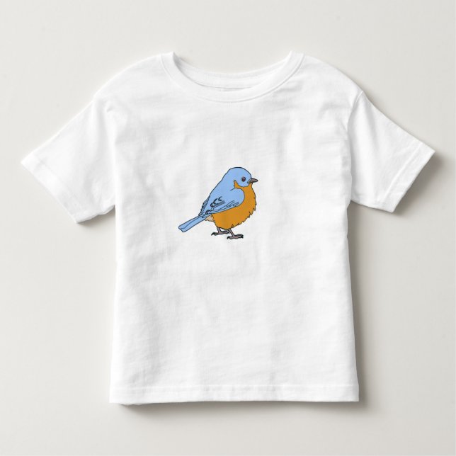 Pour Les Tous Petits T-shirt d'oiseau bleu (Devant)