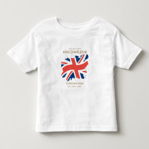 Pour Les Tous Petits T-shirt du drapeau du roi Charles III Union Jack