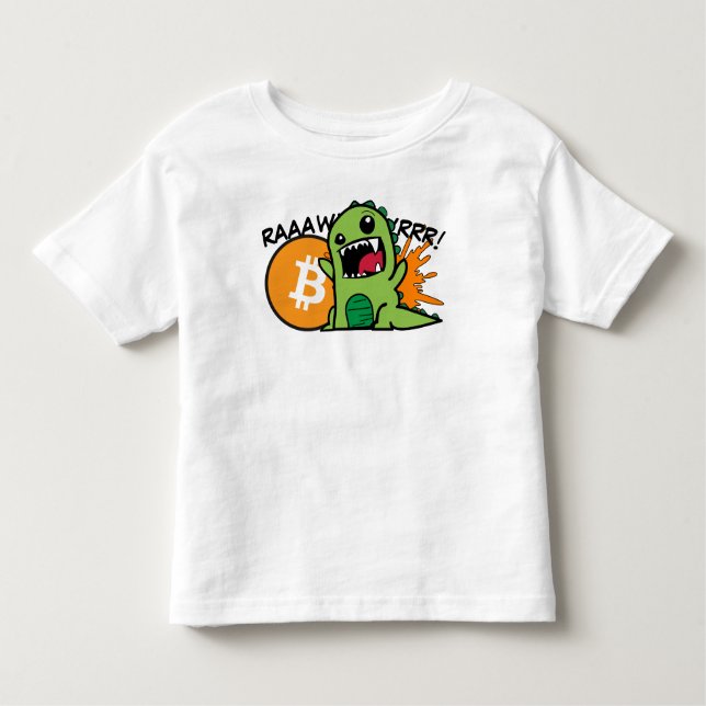 Pour Les Tous Petits T-shirt enfant Bitcoin Dino (Devant)