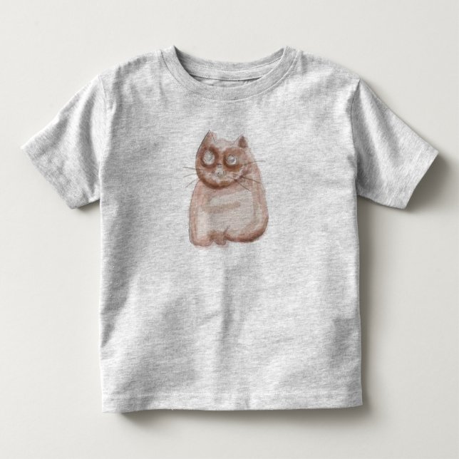 Pour Les Tous Petits T-shirt enfant chat Brown (Devant)