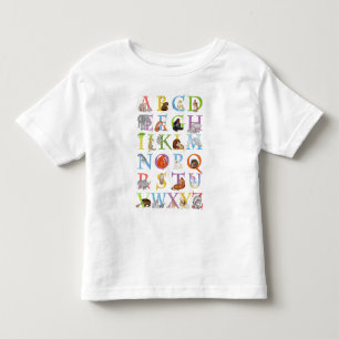 Pour Les Tous Petits T-shirt enfant de l'animal ABC (version bleue)
